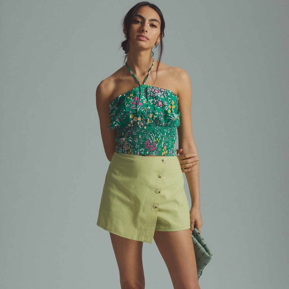 Maeve Woven Halter Top- Anthropologie
